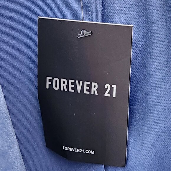 ROMANTIC Forever 21 BLUE Belted Trench Coat Women's XS BNWT - Picture 3 of 7